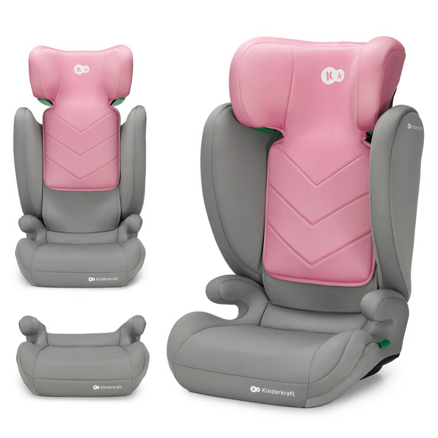 KINDERKRAFT - Autosedačka I-SPARK i-Size (100-150 cm) ružová