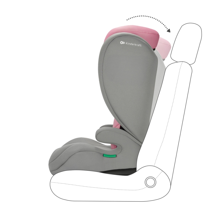 KINDERKRAFT - Autosedačka I-SPARK i-Size (100-150 cm) ružová