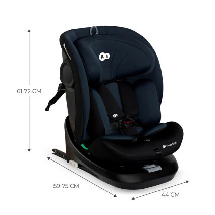 KINDERKRAFT - Autosedačka s otočnou základňou I-GROW i-Size (40-150 cm) čierna