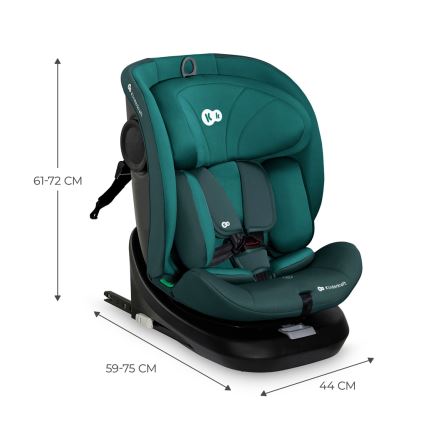 KINDERKRAFT - Autosedačka s otočnou základňou I-GROW i-Size 40-150 cm tyrkysová