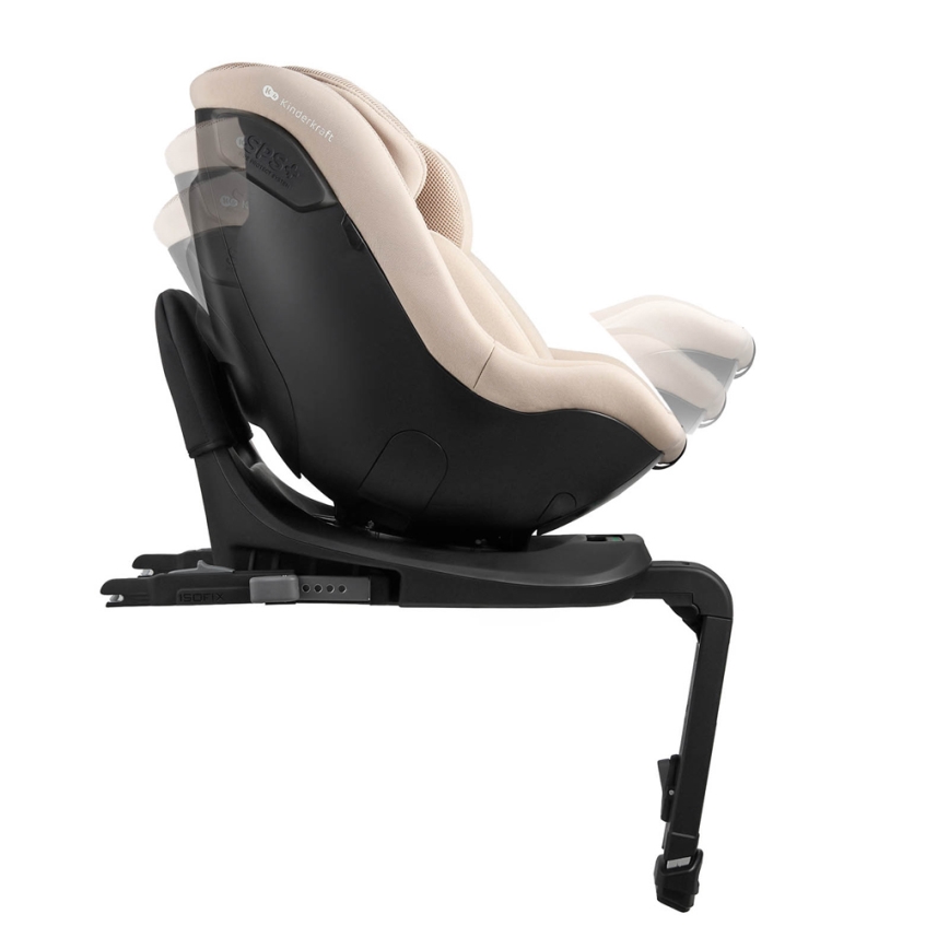 KINDERKRAFT - Autosedačka s otočnou základňou I-GUARD i-Size 40-105 cm béžová