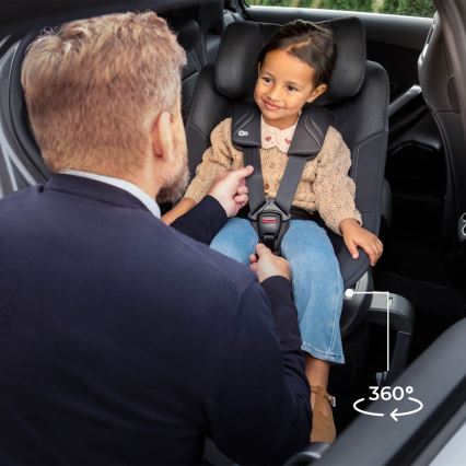 KINDERKRAFT - Autosedačka s otočnou základňou I-GUARD PRO i-Size 61-105 cm čierna