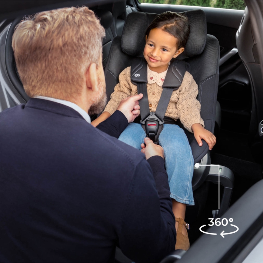KINDERKRAFT - Autosedačka s otočnou základňou I-GUARD PRO i-Size 61-105 cm čierna