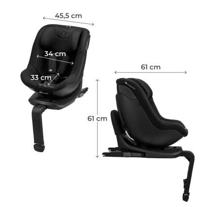 KINDERKRAFT - Autosedačka s otočnou základňou I-GUARD PRO i-Size 61-105 cm čierna