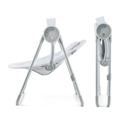 KINDERKRAFT - Detská hojdačka s melódiou SWINGEE sivá 4xAAA/230V