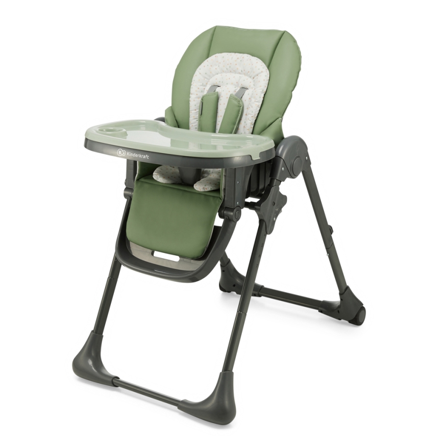 KINDERKRAFT - Detská jedálenská stolička 2v1 TUMMIE zelená