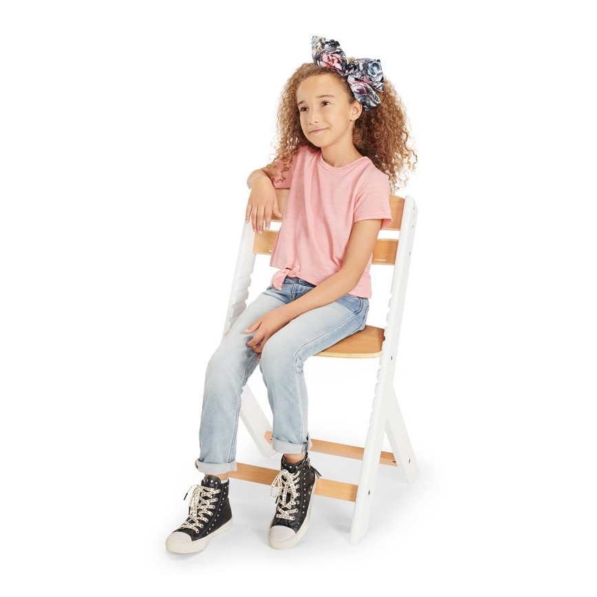 KINDERKRAFT - Detská jedálenská stolička ENOCK biela