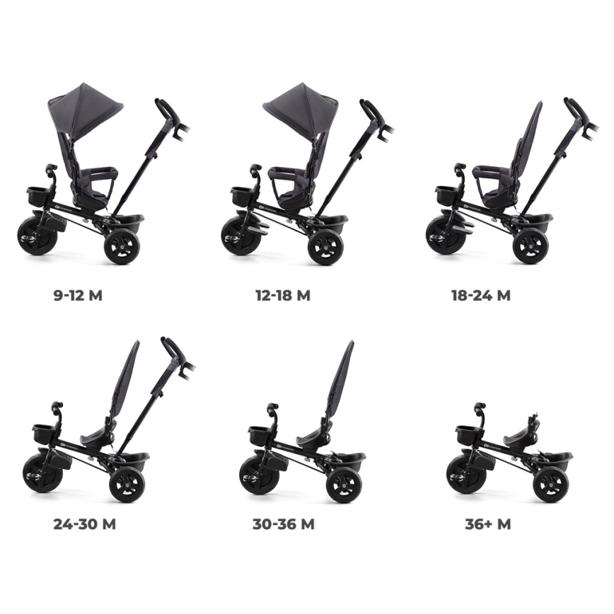 KINDERKRAFT - Detská trojkolka AVEO šedá