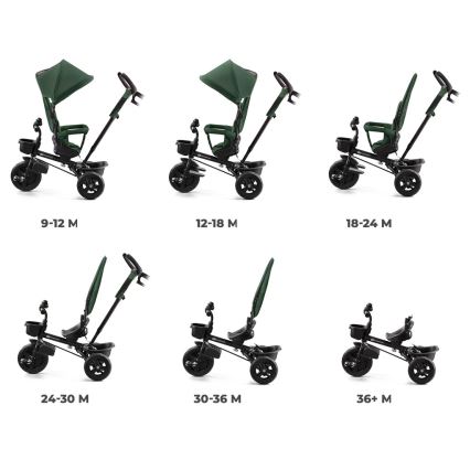 KINDERKRAFT - Detská trojkolka AVEO zelená
