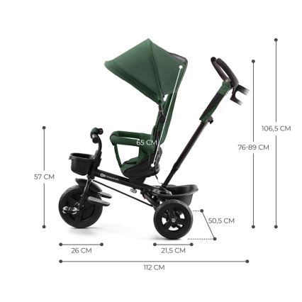 KINDERKRAFT - Detská trojkolka AVEO zelená