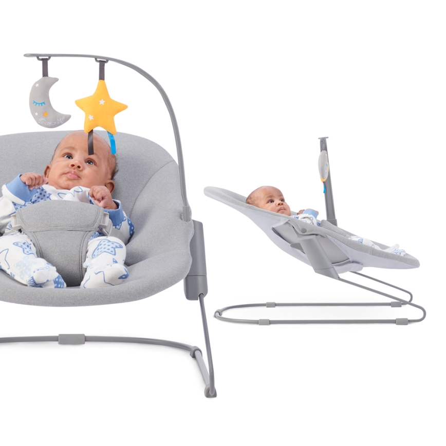 KINDERKRAFT - Detské ležadlo CALMEE šedá
