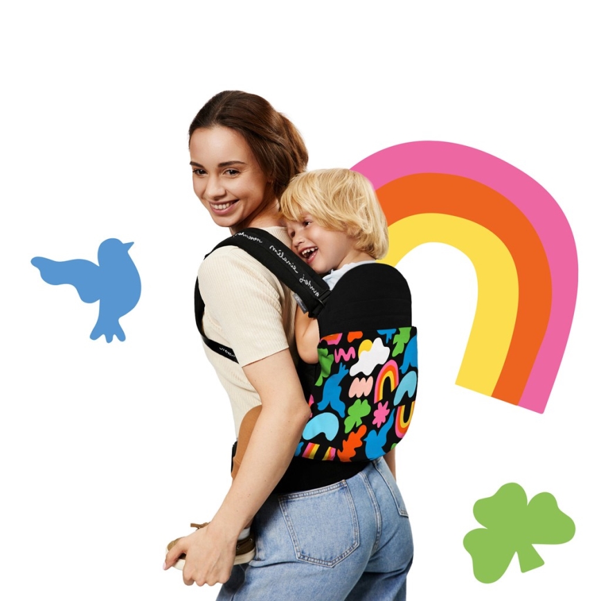 KINDERKRAFT - Detské nosidlo HUGGY Happy shapes