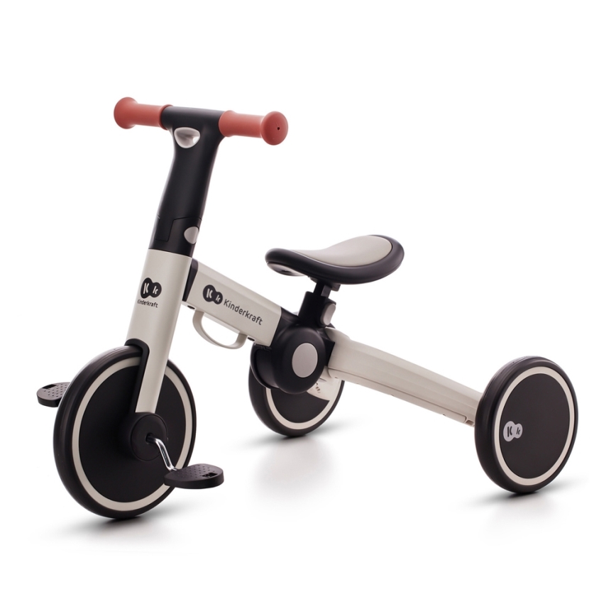 KINDERKRAFT - Detské odrážadlo 3v1 4TRIKE šedá