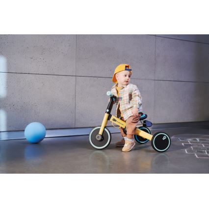 KINDERKRAFT - Detské odrážadlo 3v1 4TRIKE žltá/mintová