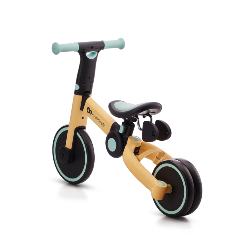 KINDERKRAFT - Detské odrážadlo 3v1 4TRIKE žltá/mintová