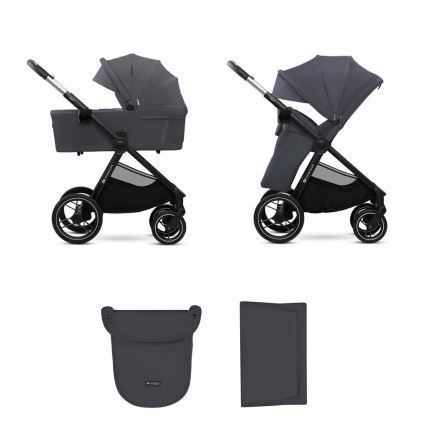 KINDERKRAFT - Kombinovaný kočík 2v1 NEA 2 Dark grey