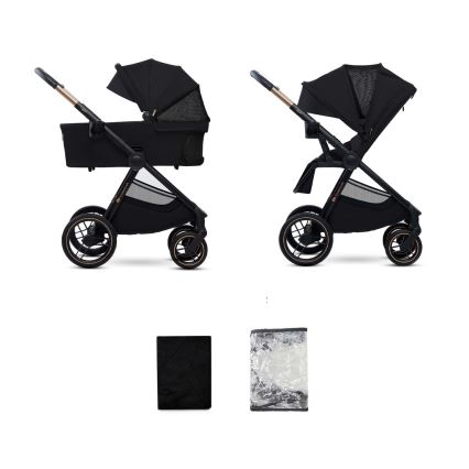 KINDERKRAFT - Kombinovaný kočík 2v1 NEA 2 Midnight black