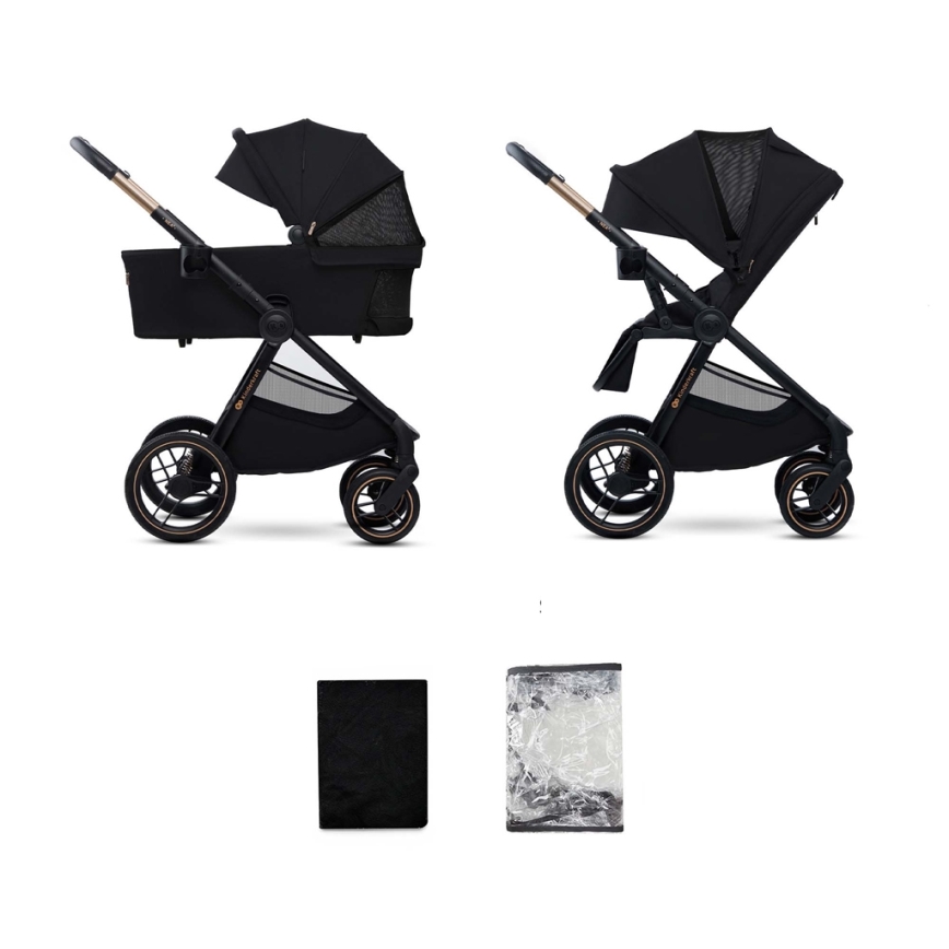 KINDERKRAFT - Kombinovaný kočík 2v1 NEA 2 Midnight black