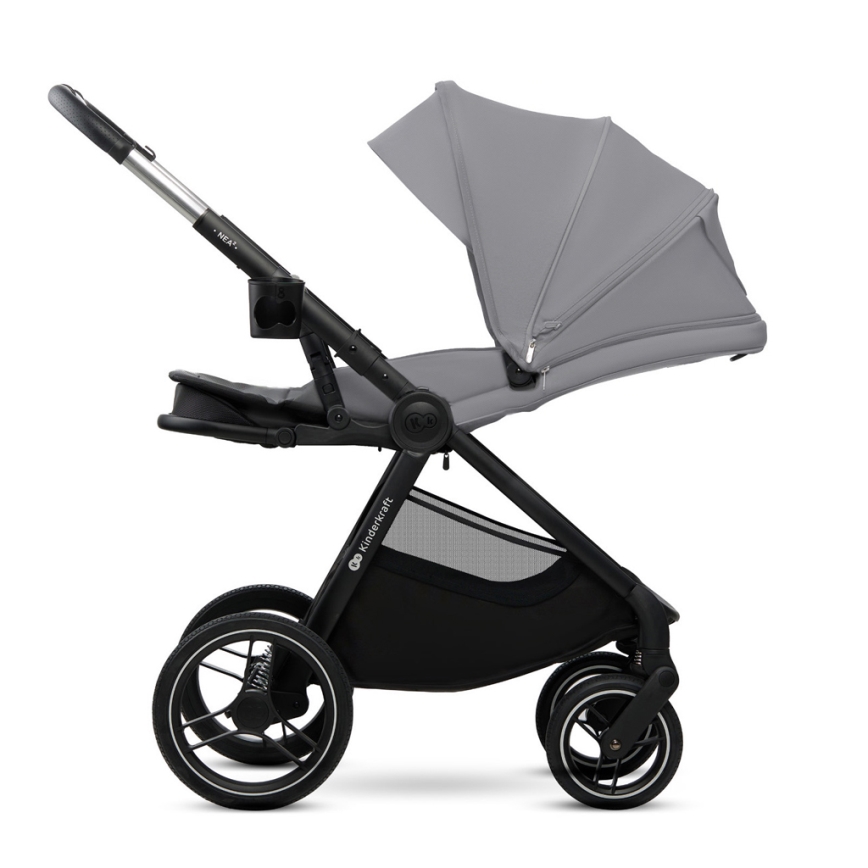 KINDERKRAFT - Kombinovaný kočík 2v1 NEA 2 Platinum grey