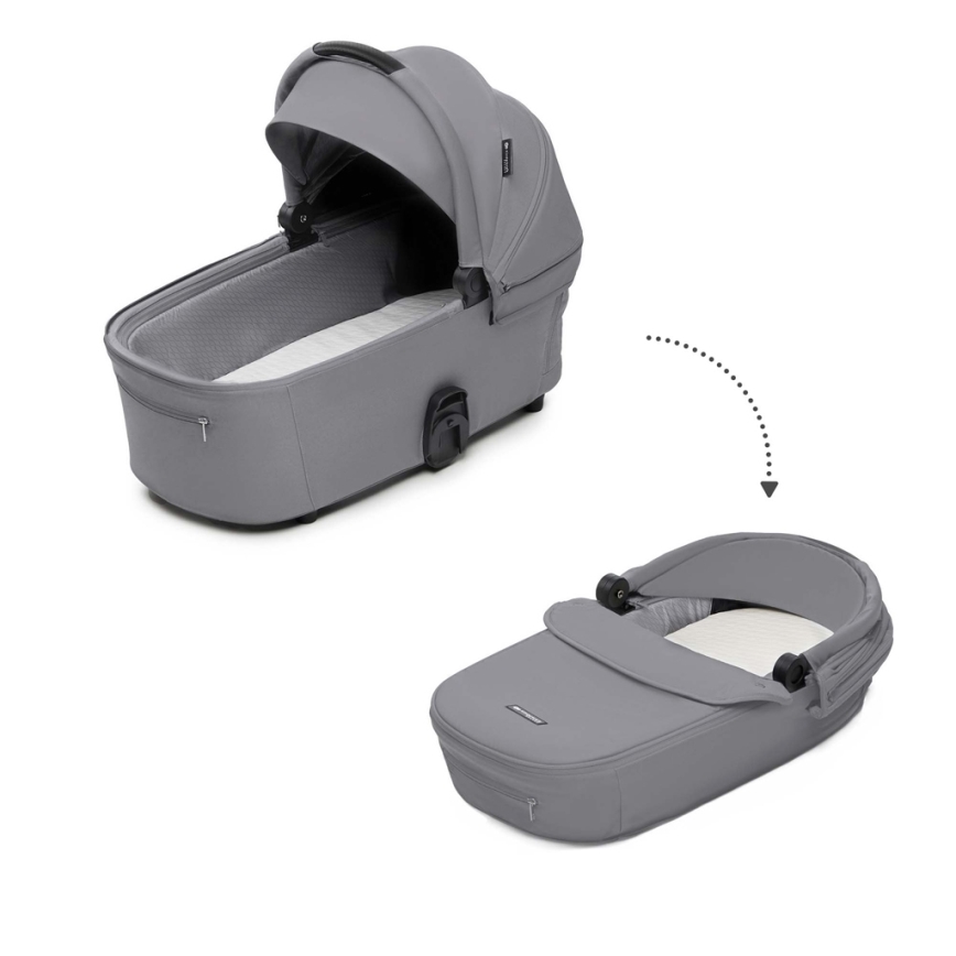 KINDERKRAFT - Kombinovaný kočík 2v1 NEA 2 Platinum grey