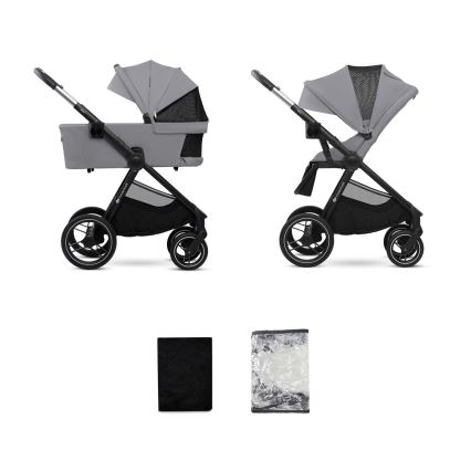 KINDERKRAFT - Kombinovaný kočík 2v1 NEA 2 Platinum grey