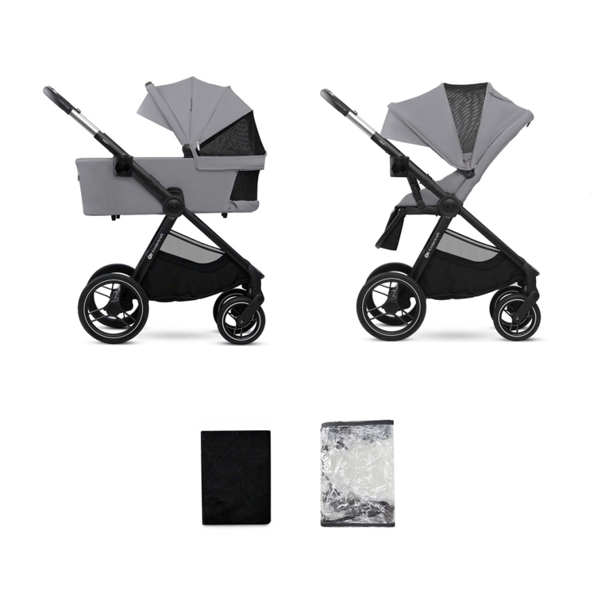 KINDERKRAFT - Kombinovaný kočík 2v1 NEA 2 Platinum grey