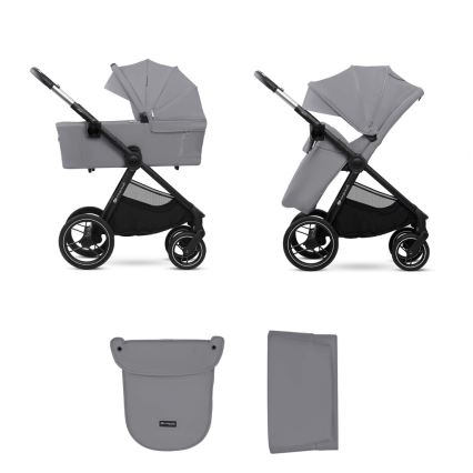 KINDERKRAFT - Kombinovaný kočík 2v1 NEA 2 Platinum grey