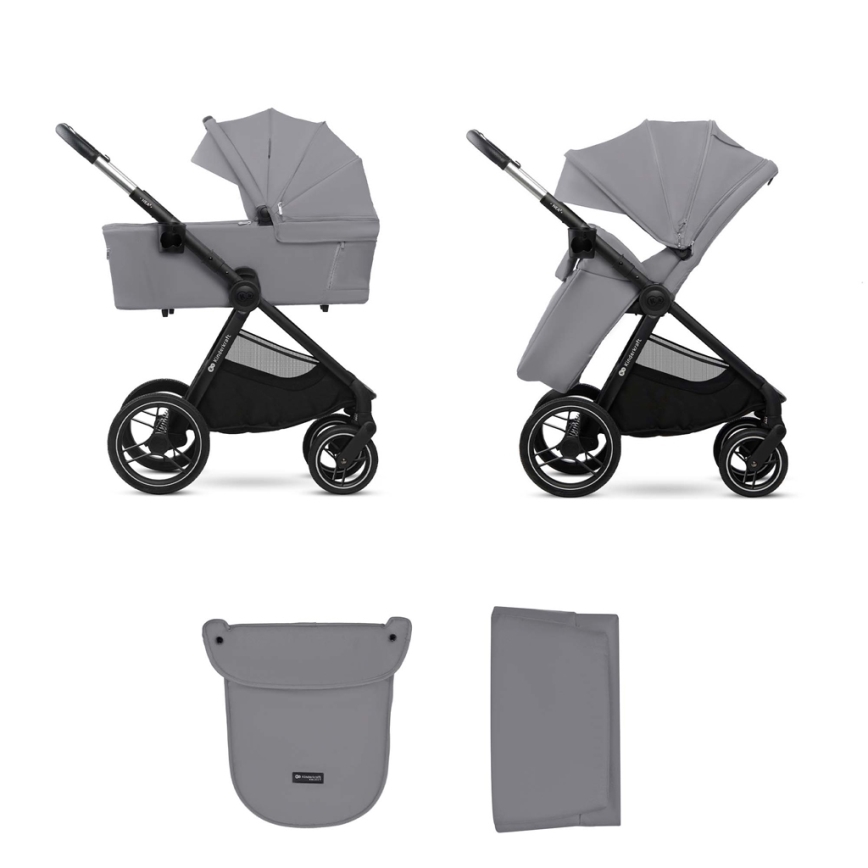 KINDERKRAFT - Kombinovaný kočík 2v1 NEA 2 Platinum grey
