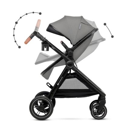 KINDERKRAFT - Kombinovaný kočík 3v1 ESME Moonlight grey + autosedačka MINK PRO