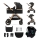 KINDERKRAFT - Kombinovaný kočík 3v1 ESME Pure black + autosedačka MINK PRO