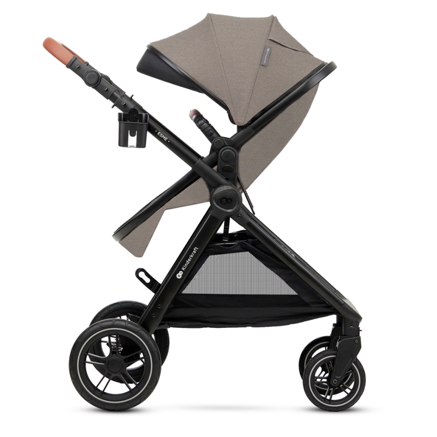 KINDERKRAFT - Kombinovaný kočík 3v1 ESME Sand beige + autosedačka MINK PRO