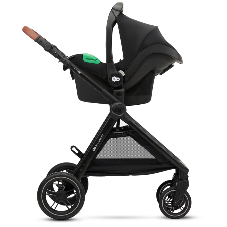 KINDERKRAFT - Kombinovaný kočík 3v1 ESME Sand beige + autosedačka MINK PRO