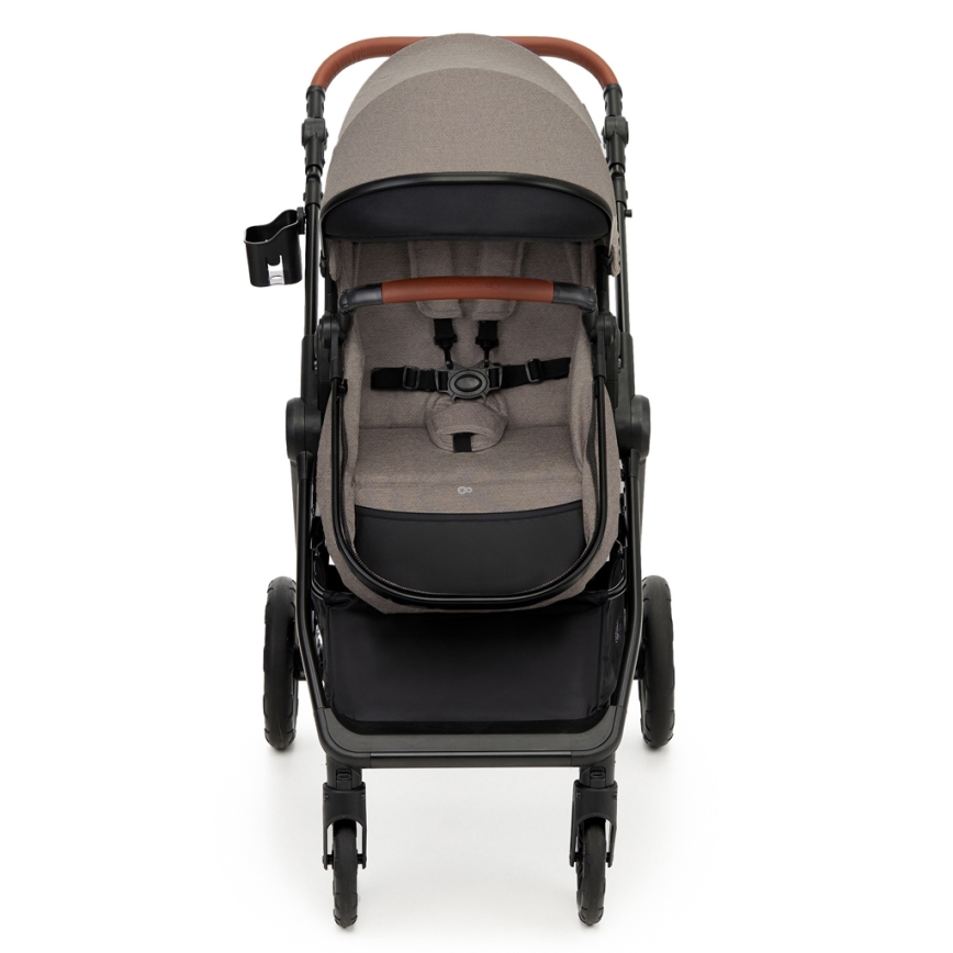 KINDERKRAFT - Kombinovaný kočík 3v1 ESME Sand beige + autosedačka MINK PRO