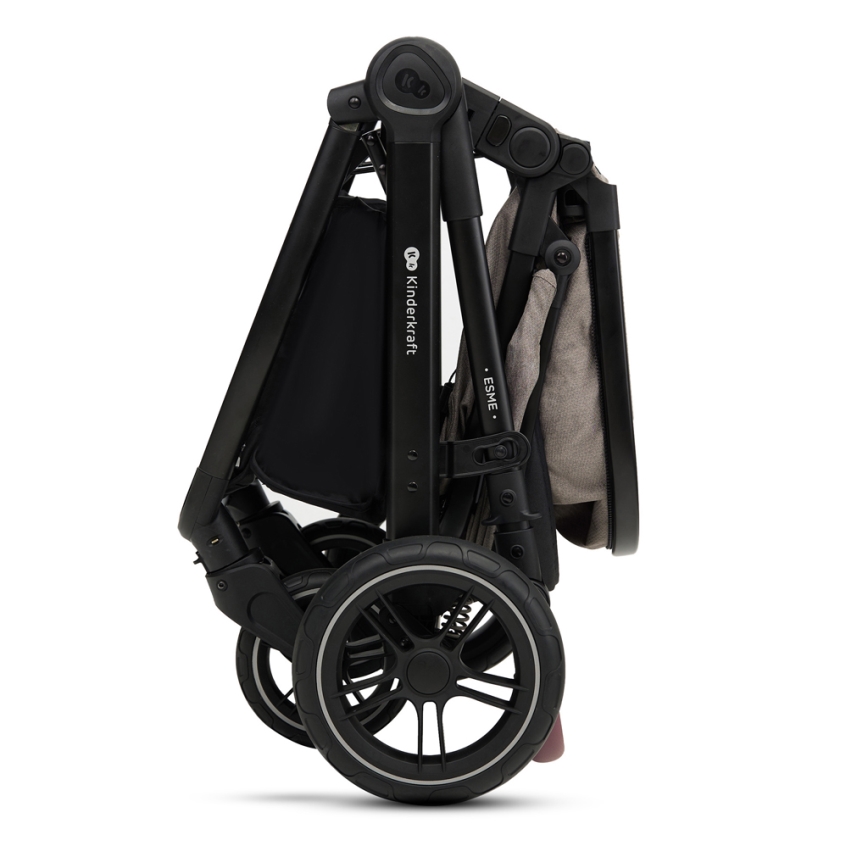 KINDERKRAFT - Kombinovaný kočík 3v1 ESME Sand beige + autosedačka MINK PRO