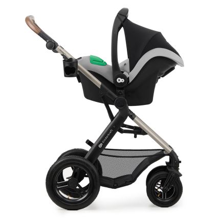 KINDERKRAFT - Kombinovaný kočík 3v1 MOOV 2 AIR Moonlight grey + autosedačka MINK PRO