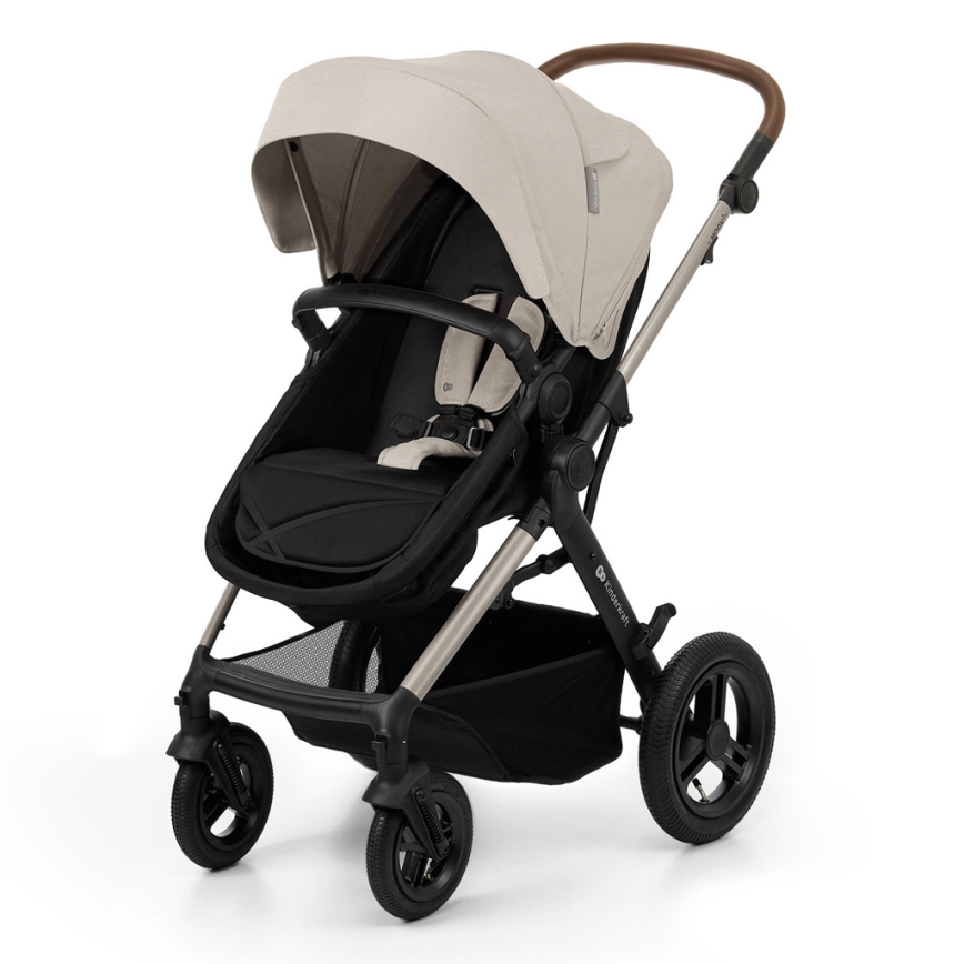 KINDERKRAFT - Kombinovaný kočík 3v1 MOOV 2 AIR Moonlight grey + autosedačka MINK PRO