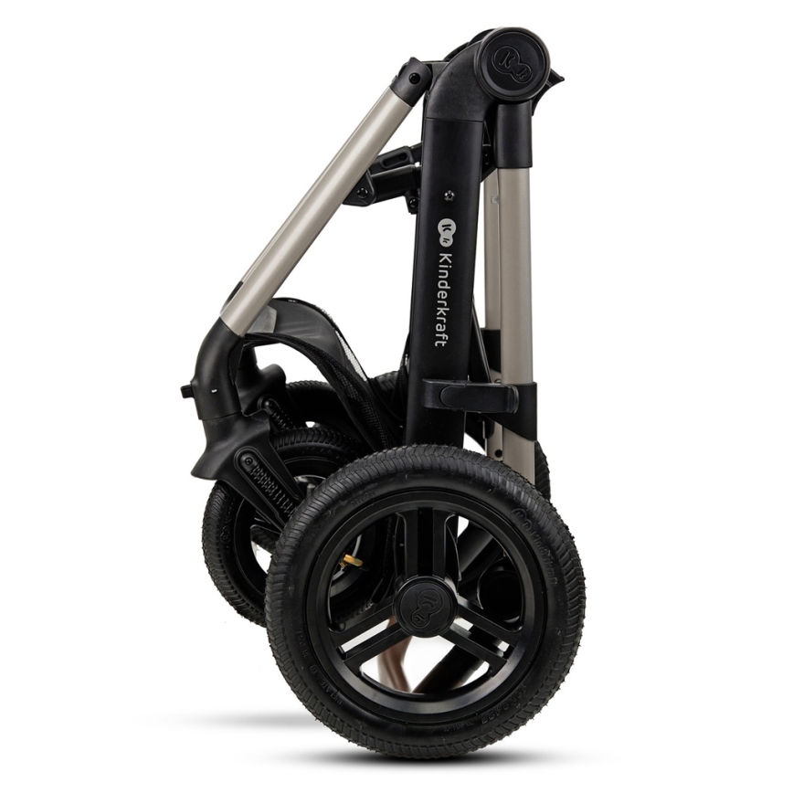 KINDERKRAFT - Kombinovaný kočík 3v1 MOOV 2 AIR Moonlight grey + autosedačka MINK PRO