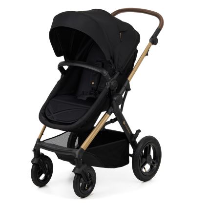 KINDERKRAFT - Kombinovaný kočík 3v1 MOOV 2 AIR Pure black + autosedačka MINK PRO