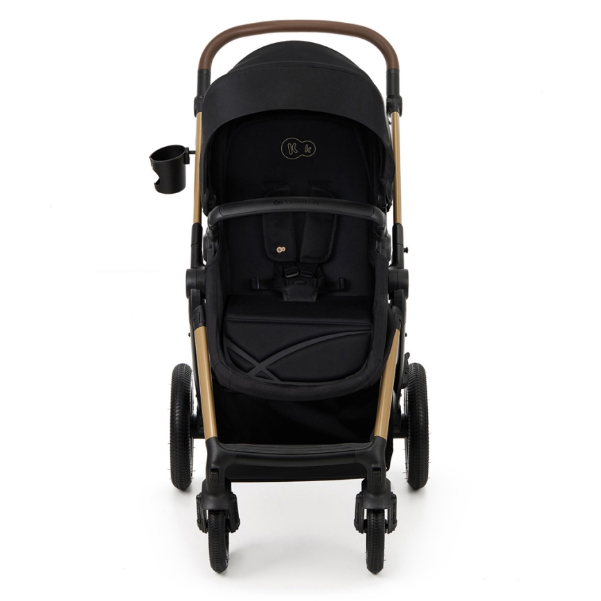 KINDERKRAFT - Kombinovaný kočík 3v1 MOOV 2 AIR Pure black + autosedačka MINK PRO