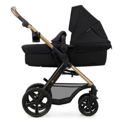 KINDERKRAFT - Kombinovaný kočík 3v1 MOOV 2 Pure black + autosedačka MINK PRO