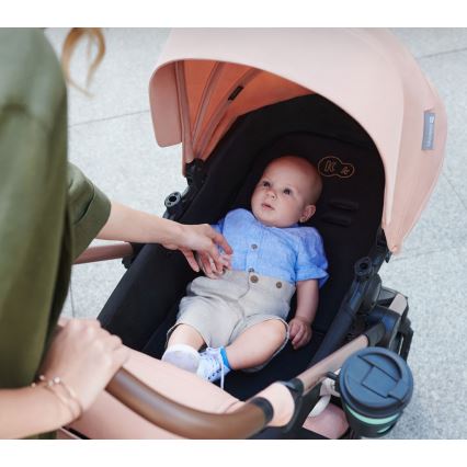 KINDERKRAFT - Kombinovaný kočík 3v1 MOOV 2 Sand beige + autosedačka MINK PRO
