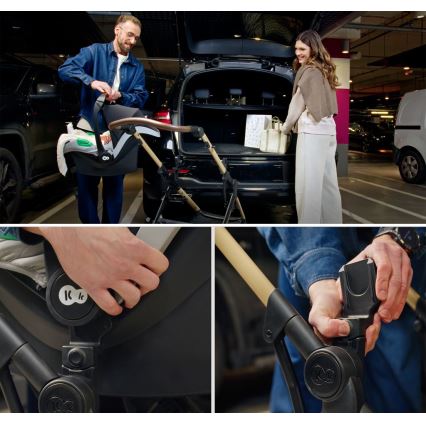 KINDERKRAFT - Kombinovaný kočík 3v1 MOOV 2 XL Air Black