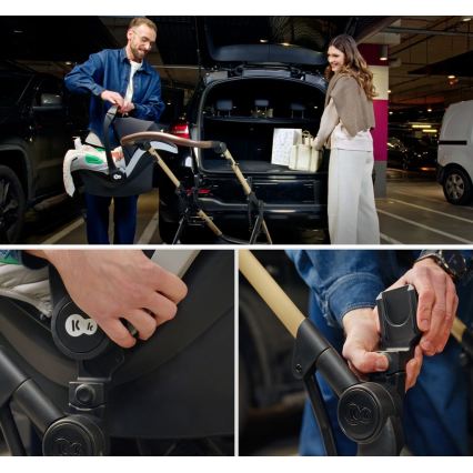 KINDERKRAFT - Kombinovaný kočík 3v1 MOOV 2 XL Air Grey