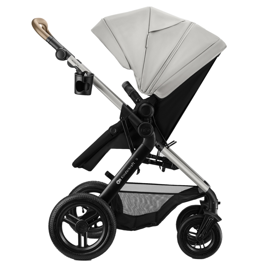 KINDERKRAFT - Kombinovaný kočík 3v1 MOOV 2 XL Air Grey