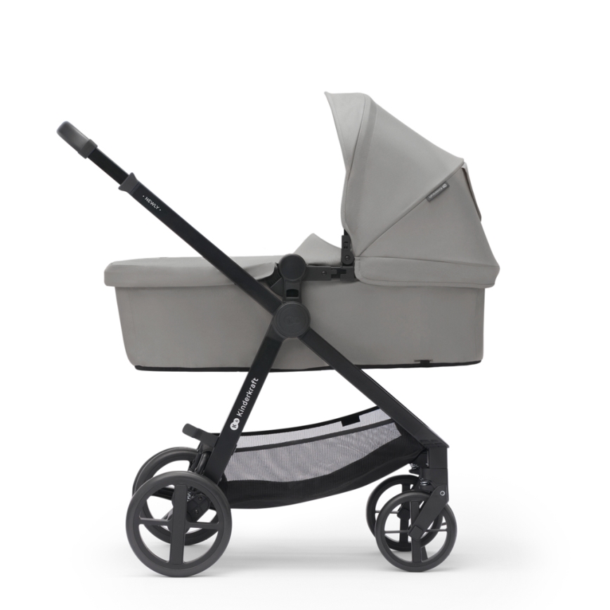 KINDERKRAFT - Kombinovaný kočík 3v1 NEWLY Moonlight grey  + autosedačka MINK PRO