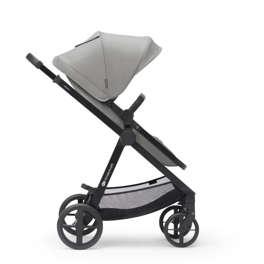 KINDERKRAFT - Kombinovaný kočík 3v1 NEWLY Moonlight grey  + autosedačka MINK PRO