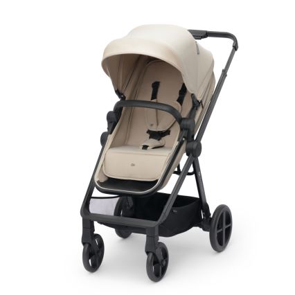 KINDERKRAFT - Kombinovaný kočík 3v1 NEWLY Sand beige + autosedačka MINK PRO
