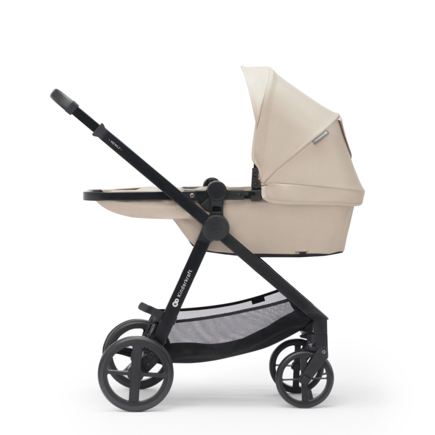 KINDERKRAFT - Kombinovaný kočík 3v1 NEWLY Sand beige + autosedačka MINK PRO