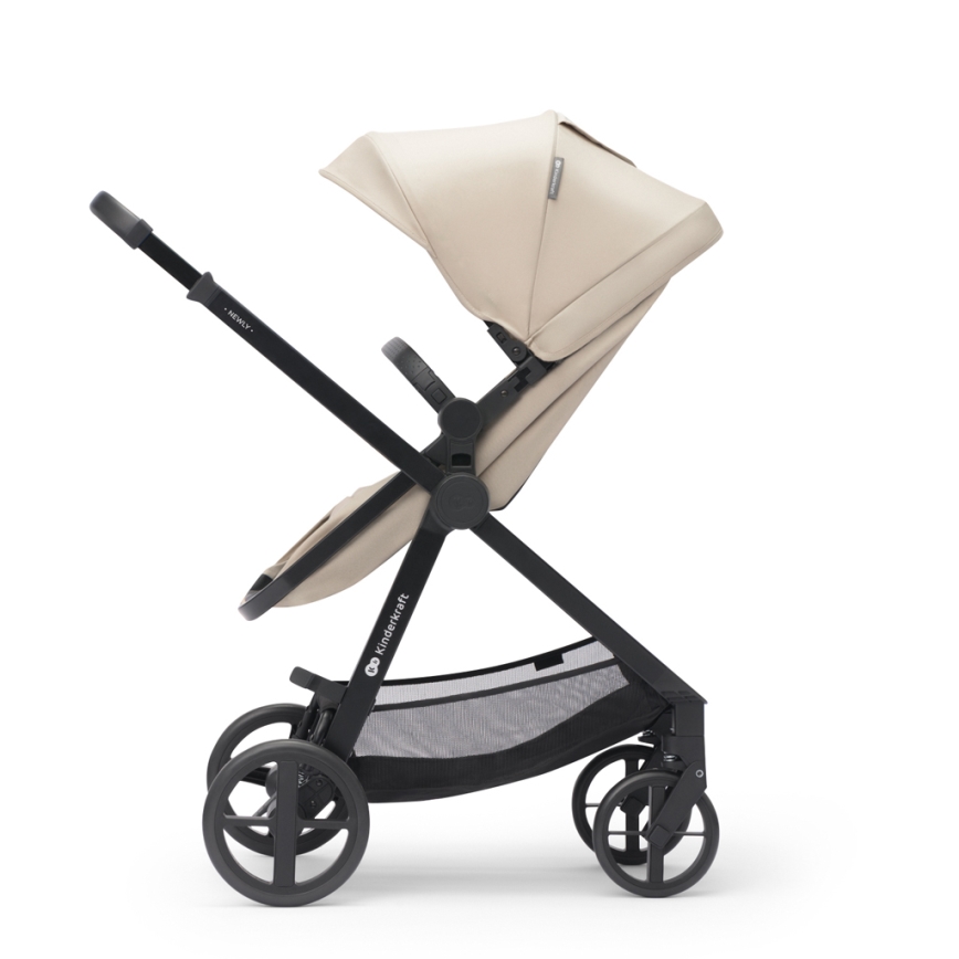 KINDERKRAFT - Kombinovaný kočík 3v1 NEWLY Sand beige + autosedačka MINK PRO