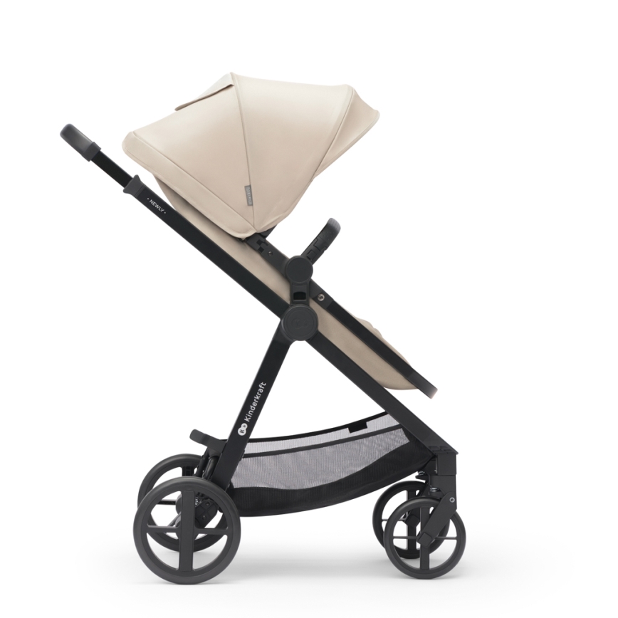 KINDERKRAFT - Kombinovaný kočík 3v1 NEWLY Sand beige + autosedačka MINK PRO